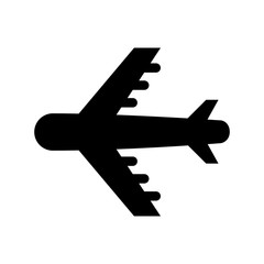 Obraz premium airplane silhouette isolated icon