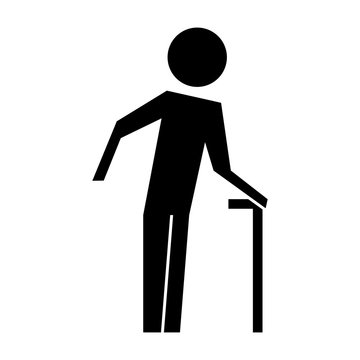 recommend clip art: old man with cane silhouette