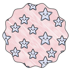 kawaii stars pattern