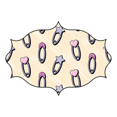 Obraz premium baby pins pattern 