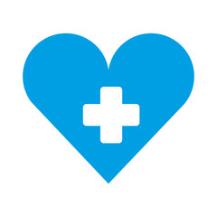 medical heart cross hospital symbol