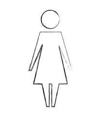 woman standing female pictogram style