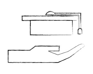 hand with graduation hat education