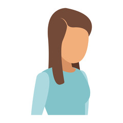 Young woman faceless avatar