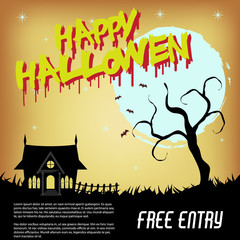 Halloween Design Set Flyer, Background design
