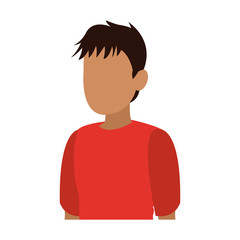 Young man faceless avatar