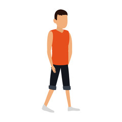 Young man faceless avatar
