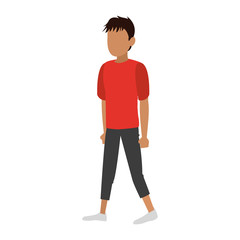 Young man faceless avatar