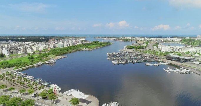 aerial shot of  Anping Port