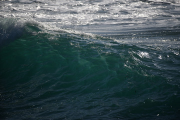 Waves on turquoise sea