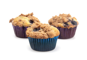 Homemade Blueberry Muffins with a Crumb Topping