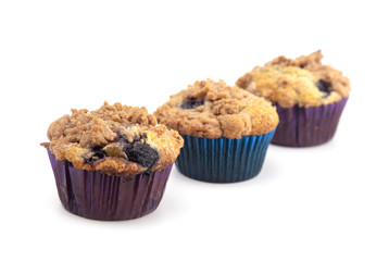 Homemade Blueberry Muffins with a Crumb Topping