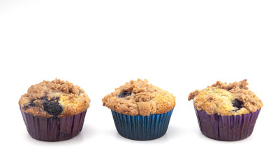 Homemade Blueberry Muffins with a Crumb Topping