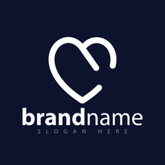 Love Line logo icon vector template