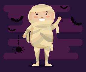 boy dressed up as a mummy