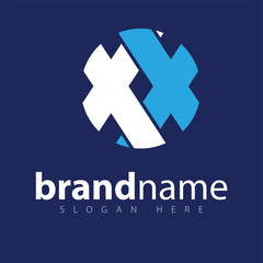Obraz premium XX initial letter logo icon vector template