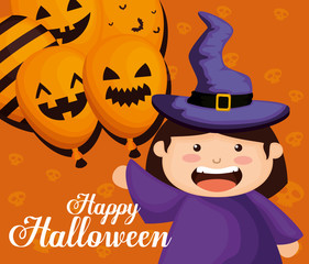 girl dressed up as a witch on halloween