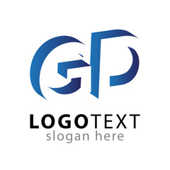 GD initial letter with negative space logo icon vector template