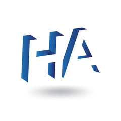 HA initial letter with negative space logo icon vector template