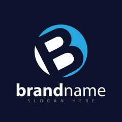 B letter logo icon vector template