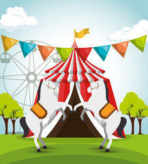 horses circus show icons