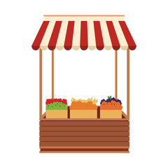 Obraz premium Groceries wooden stand