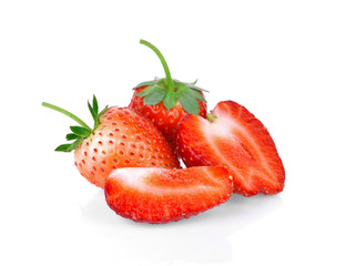 Strawberry isolated on white background.