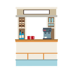 Coffee stand isolated