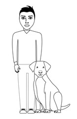 man and dog design