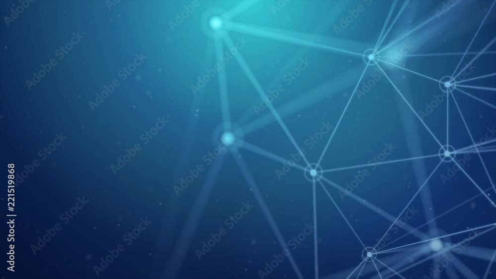 Poster 164. abstract blue connecting innovation dots and line communication concept. internet connections, 