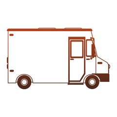 Cargo van vehicle orange lines