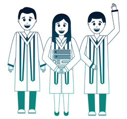 graduates men and woman sudents education certificate