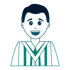 Fototapeta premium happy graduate man portrait character