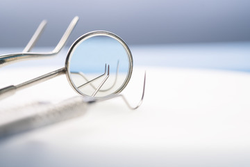 Dental tools use for dentist in the office or clinic.