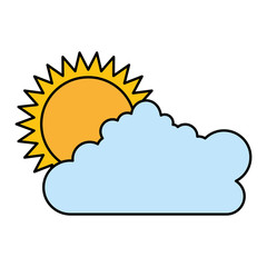 summer sun with clouds