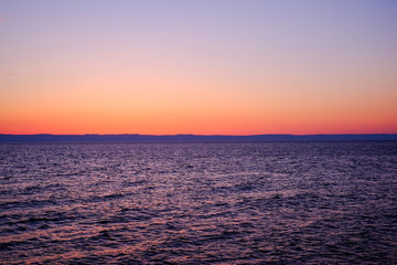 Obraz premium Sunset on the sea.