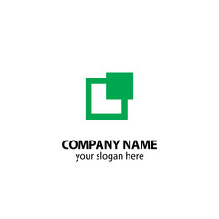 square logo design element, abstract logo design use square as element