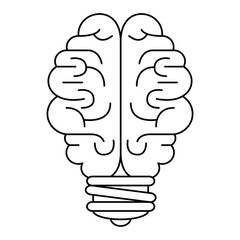 brain storm bulb icon