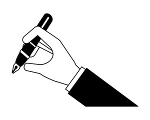 hand writing with pen ink