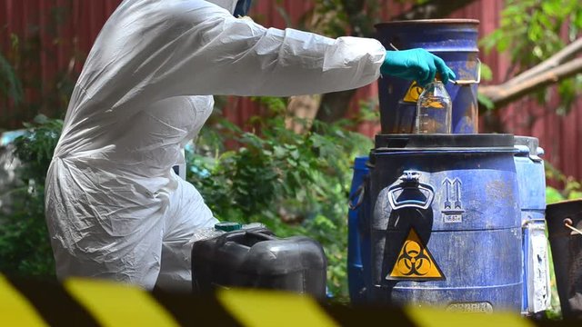 Emergency Team Removes Biohazard Leak