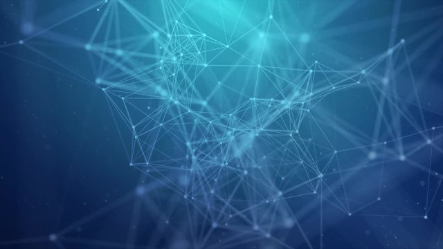 168. Abstract rendering of chaotic plexus structure lines and polygonal spheres Connection. Futuristic shape. Network Technology concept. Modern motion graphic Seamless Loop Background.