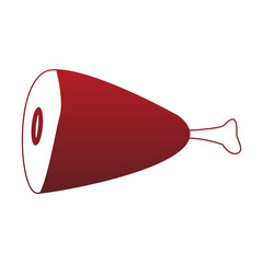 Pig ham food red lines