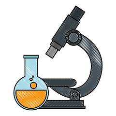microscope laboratory with tube test