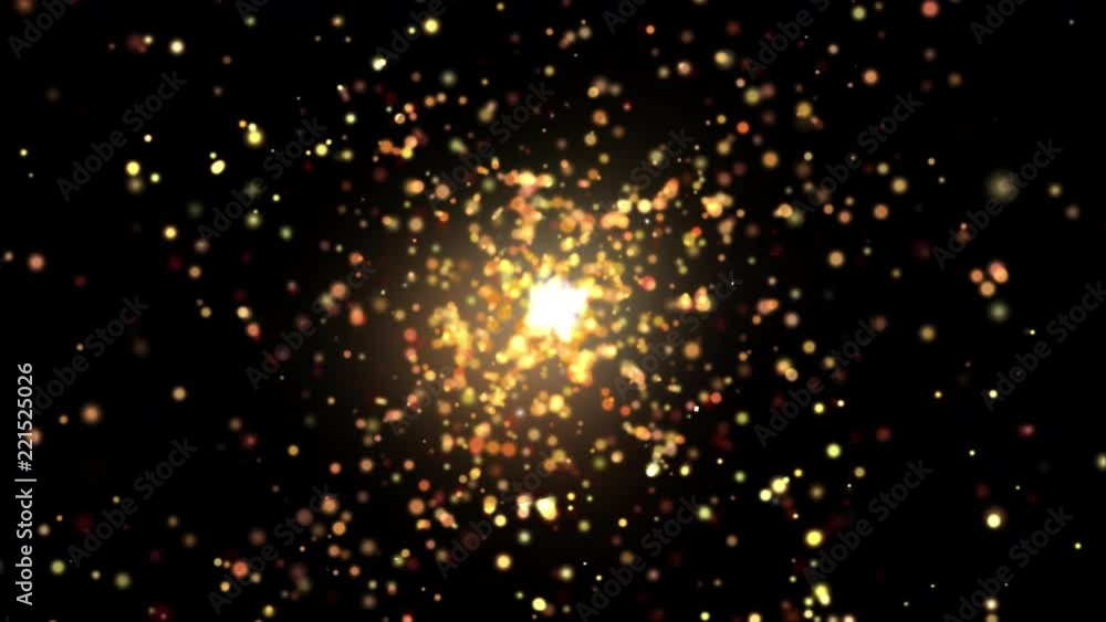 Aufkleber Particle Random Small Sphere Dot Line Center Splatter Tunnel Flowing Motion For Screensaver, Infographic Background