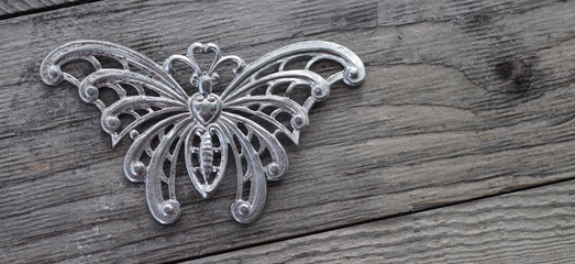 Art nouveau metal butterfly