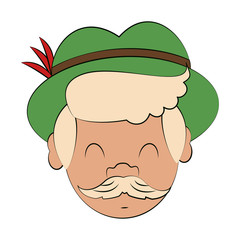 Bavarian man cartoon