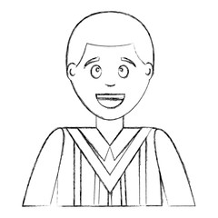 young man graduated avatar character