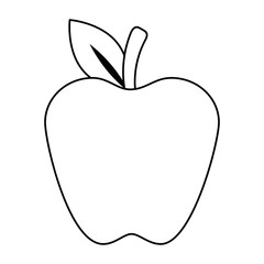 apple fresh fruit icon
