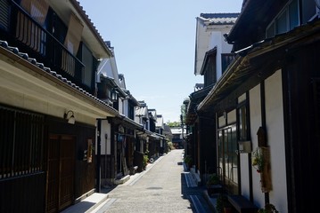 view of an old town of osaki- shimoshima, japan