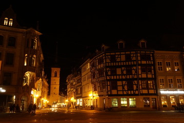 Fototapeta na wymiar night view of erfurt, germany